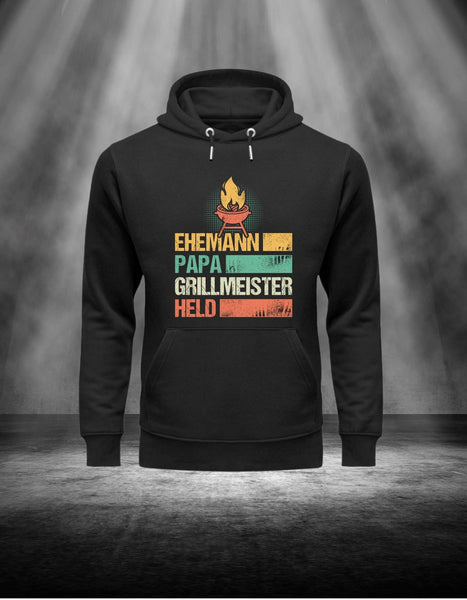 Ehemann, Papa, Grillmeister, Held - Unisex Organic Hoodie