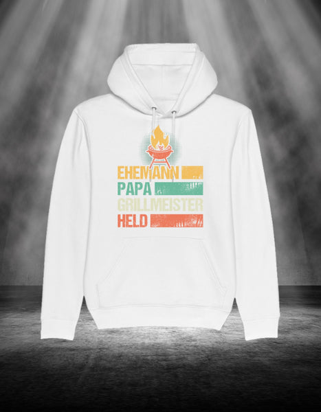 Ehemann, Papa, Grillmeister, Held - Unisex Organic Hoodie