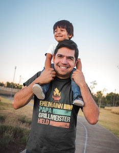 Ehemann, Papa, Grillmaster, Held - Premium Organic Shirt - GRILLFantastic