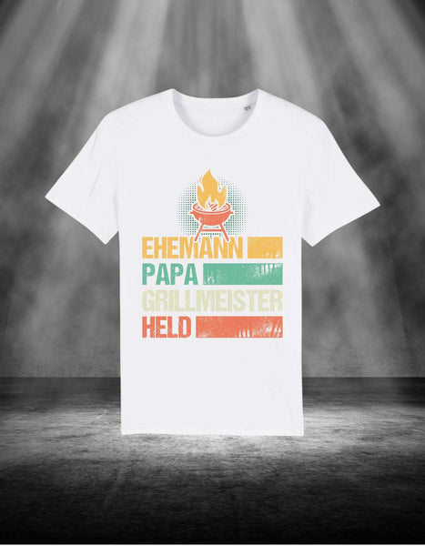 Ehemann, Papa, Grillmaster, Held - Premium Organic Shirt - GRILLFantastic