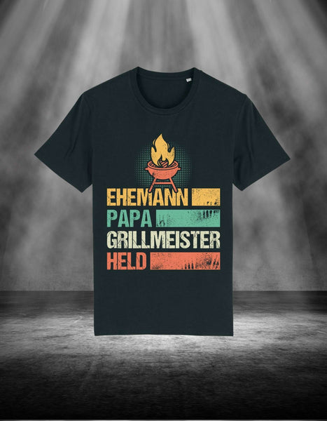 Ehemann, Papa, Grillmaster, Held - Premium Organic Shirt - GRILLFantastic